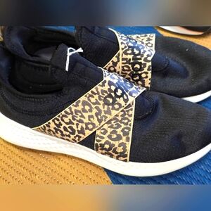 Women's Adidas Black and Leopard Pattern Shoes